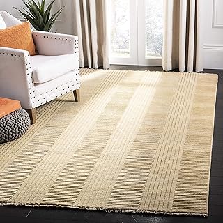 Safavieh tib332 a Tibetische Collection handgeknüpfter Wolle Bereich Runner Modern 8' x 10' beige