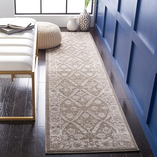SAFAVIEH Sofia Collection 2'2' x 8' Runner Rug Tan/Beige SOF378B Vintage Oriental Distressed Non-Shedding Entryway Foyer