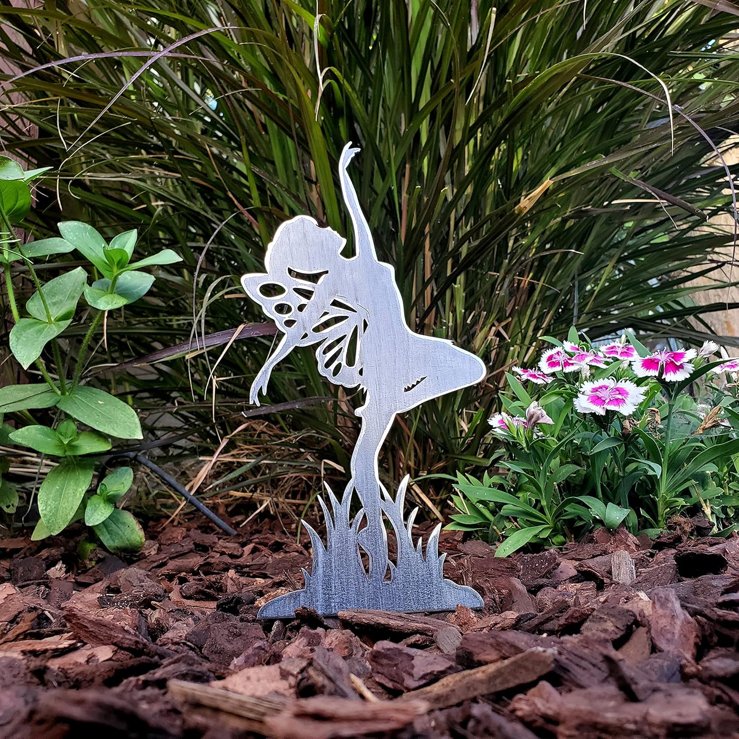 Dancing Fairy, Small Fairy Garden Stake, Metal Fairy Garden