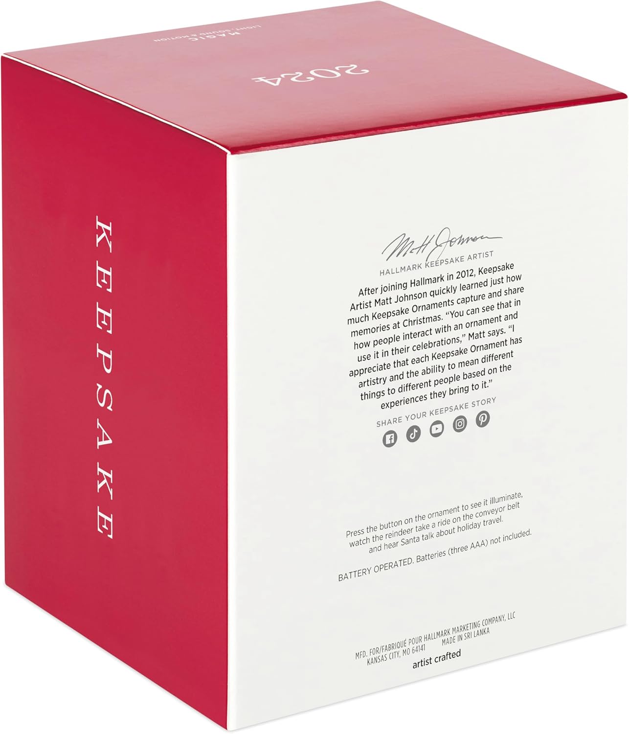 Hallmark Keepsake Christmas Ornament 2024, Ho-Ho-Holiday Travel With Light, Sound and Motion, Santa Collectors Gifts - Image 4