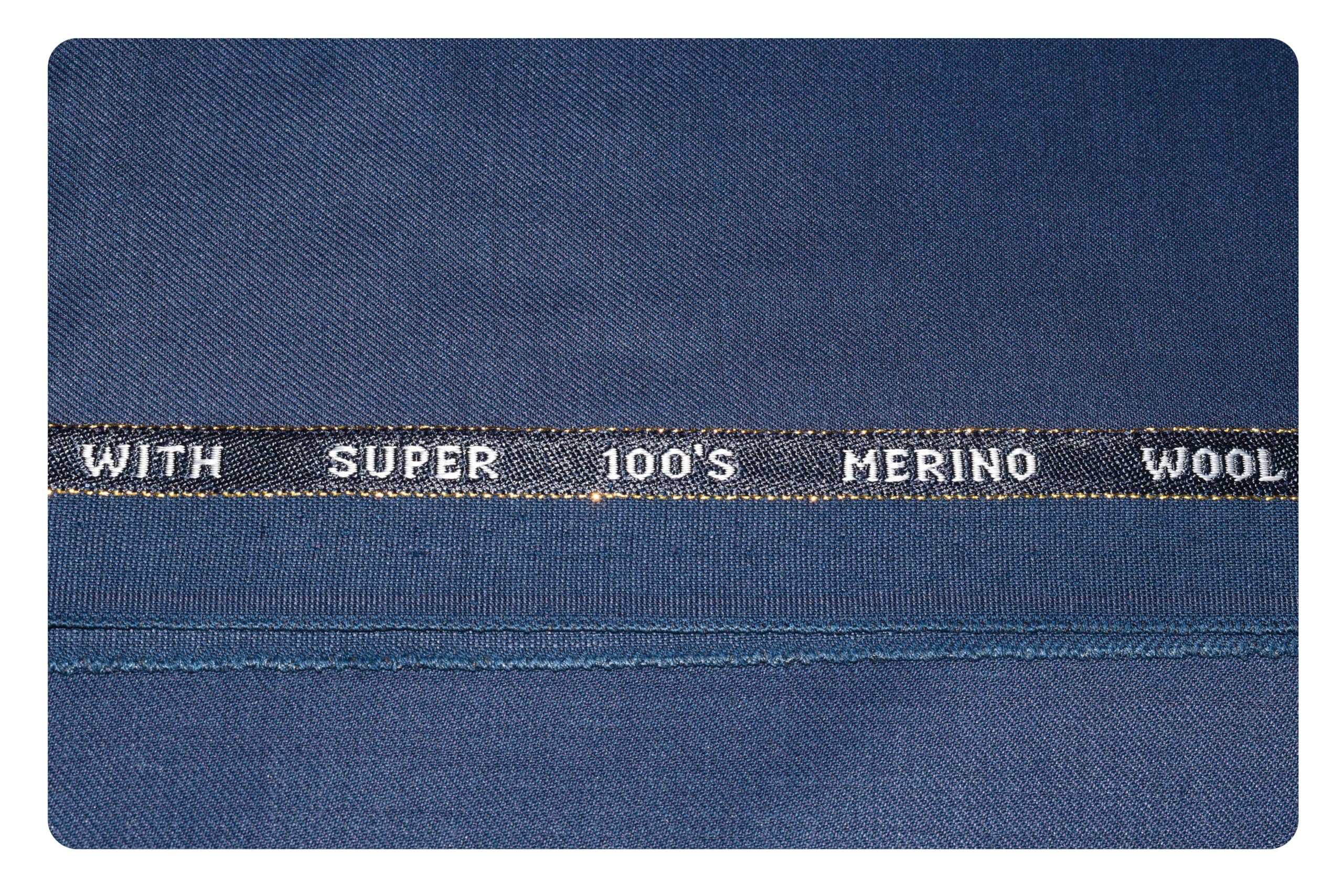 arvind Men's Super 100's Merino Wool Solid Unstitched Trouser Fabric (ME78V1, Shaded Blue)-picture-18