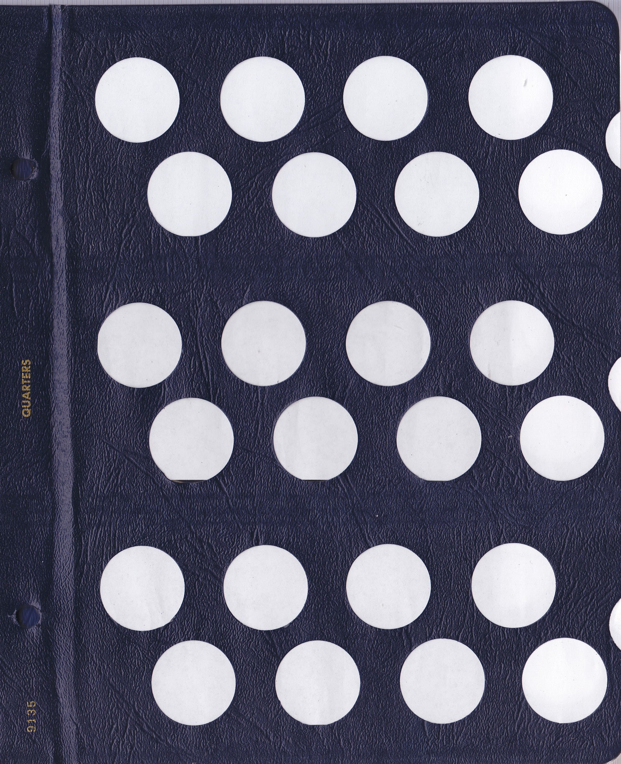 BLANK QUARTERS PAGE FOR WHITMAN No 9176 CLASSIC ALBUM BOOK COLLECTION FOLDER SET