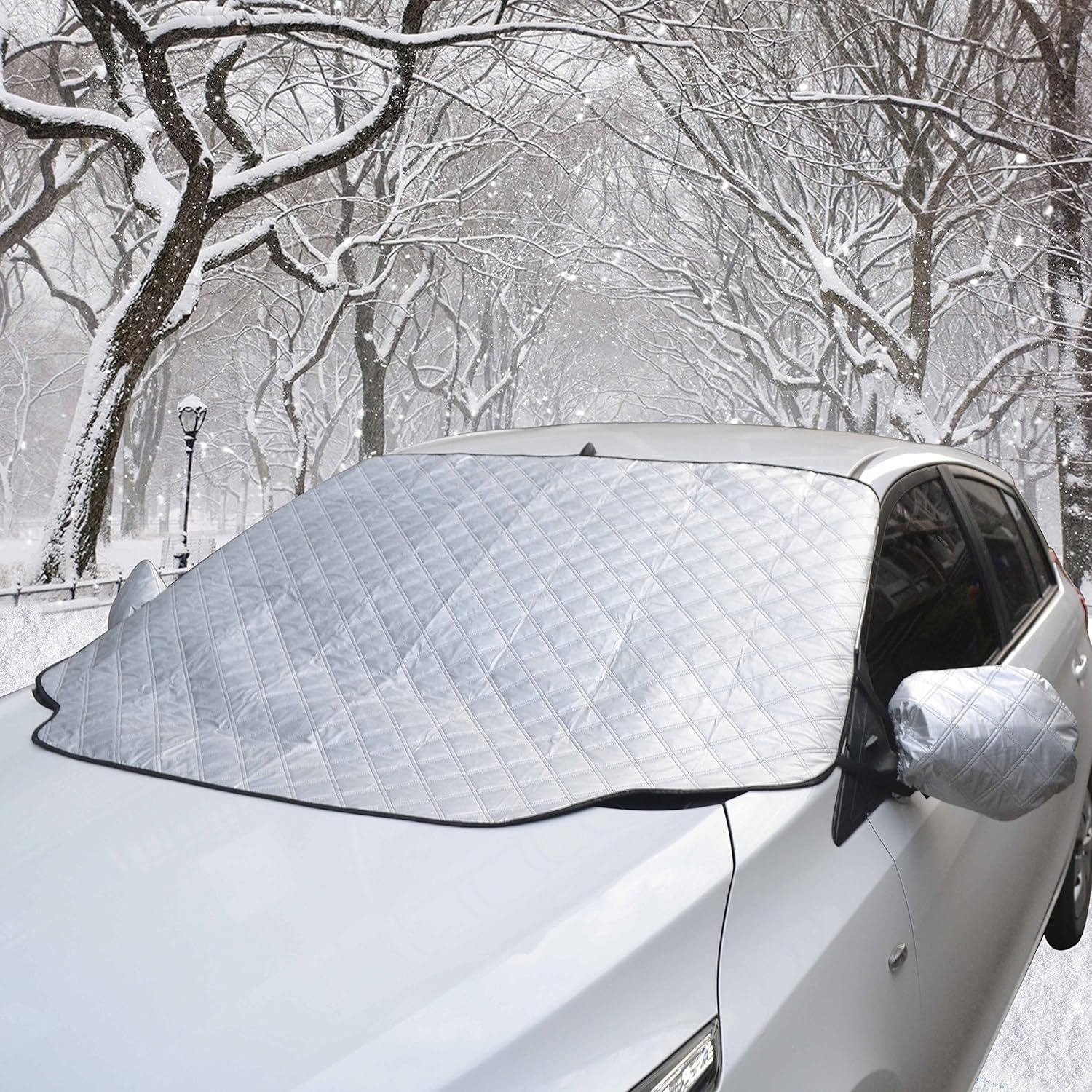 Miraku Scheibenabdeckung Auto Scheibenschutz Winter Frostabdeckung
