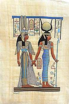 Amazon.co.jp: NileCart エジプトのパピルス絵画 オリジナル手描き