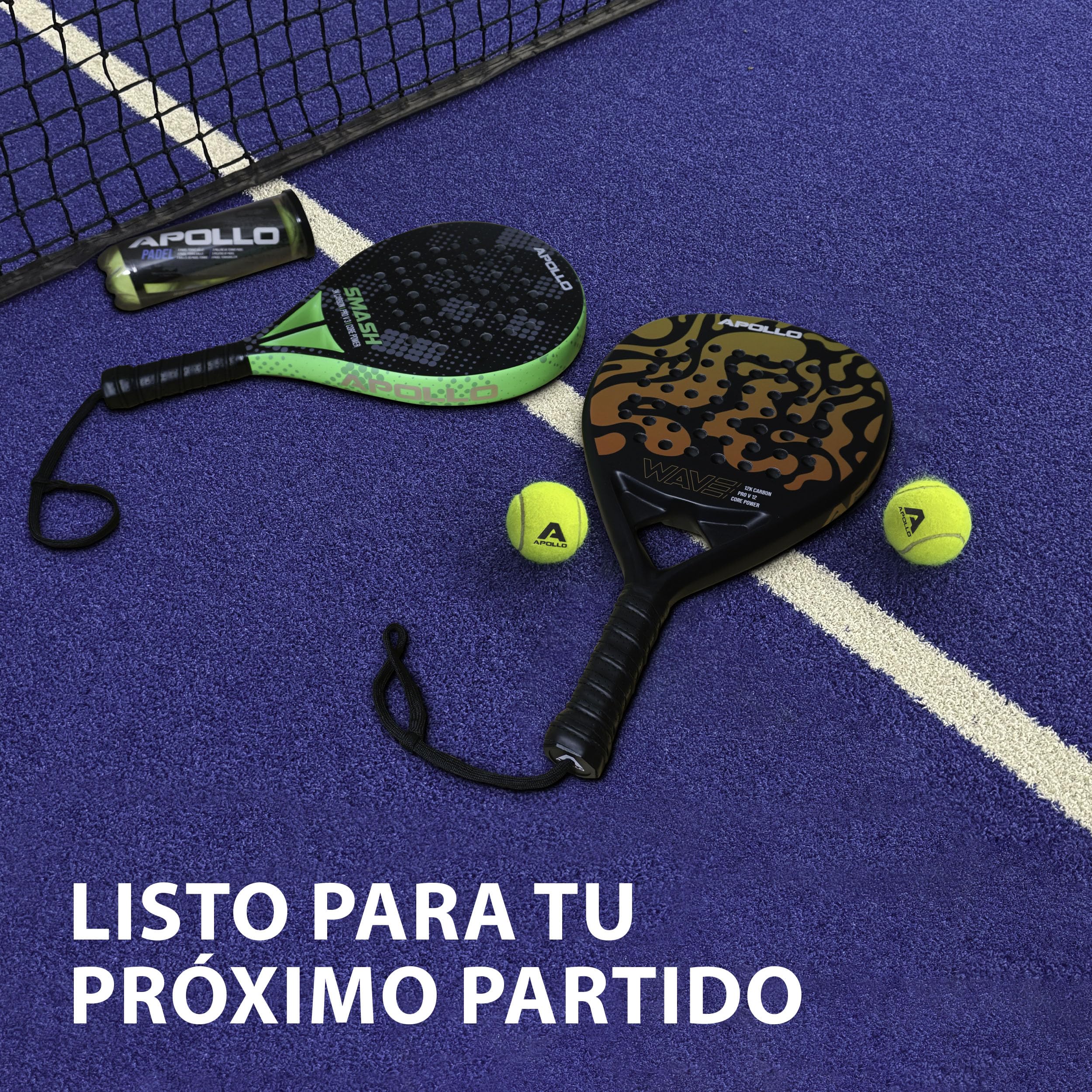 Apollo Pala de pádel - Pala de pádel para principiantes y avanzados, pala de carbono para hombre y mujer — view 3