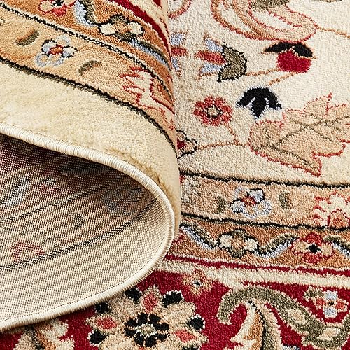 Miniatura 8 de SAFAVIEH Lyndhurst Collection LNH330R - Alfombra decorativa de estilo tradicional oriental que no desprende pelusa, para sala de estar y dormitorio,