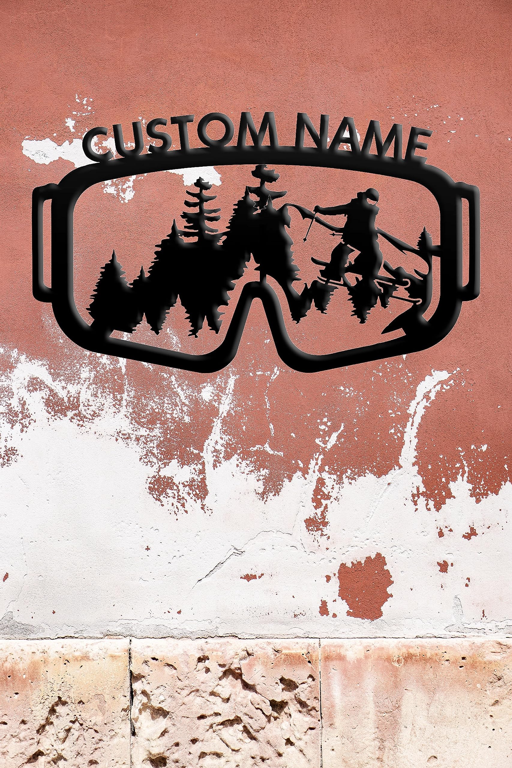 personalized ski goggles Skier Metal sign, Custom Metal Wall Art, Personalized Name sign, Custom Ski Goggles, Ski Enthusiasts Customization : Home & Kitchen Mothership Handschuhe für Verliebte Größe:Gr. 2 (30 cm x 25 cm) Each piece is thoughtfully