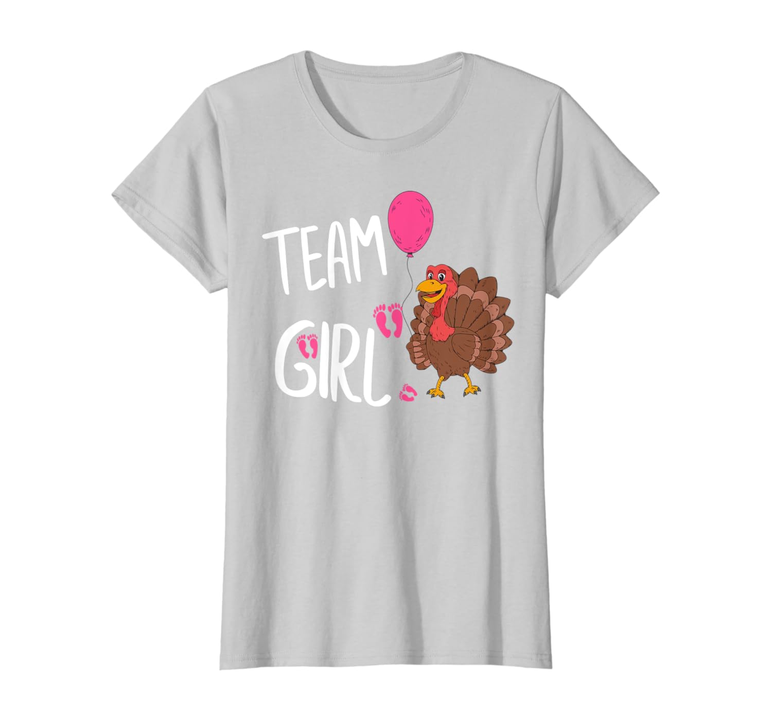 Team Girl Gender Reveal Baby Shower Announcement Turkey T ...