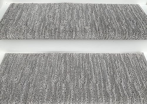 Miniatura 2 de Oak Valley Designs™ Alfombra redondeada con punta redondeada para escaleras, antideslizantes, interiores, para escaleras de madera, estilo: brindle