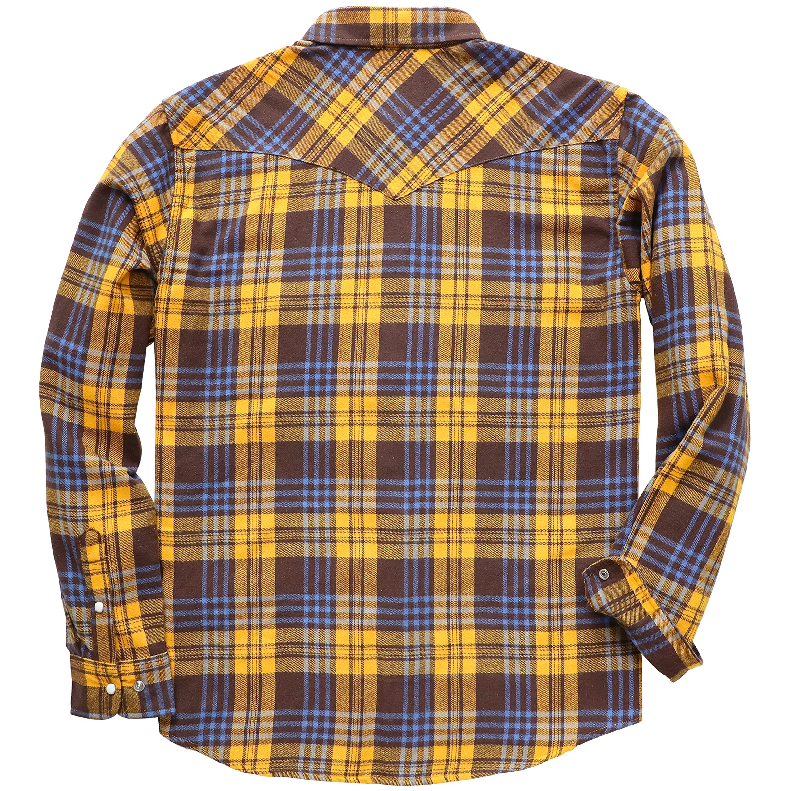 Dubinik® Camicia Flanella Uomo Invernale Camicia Uomo Flanella Cotone Western Cowboy con Bottone Automatico Vintage Quadri