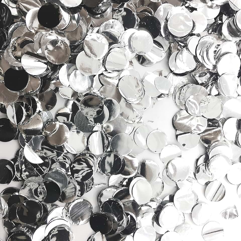 large silver confetti