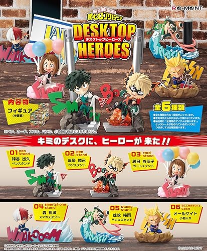 リーメント(RE-MENT) Rement My Hero Academia Desktop Heroes Box Product, 6 Types, 6 Pieces, PVC