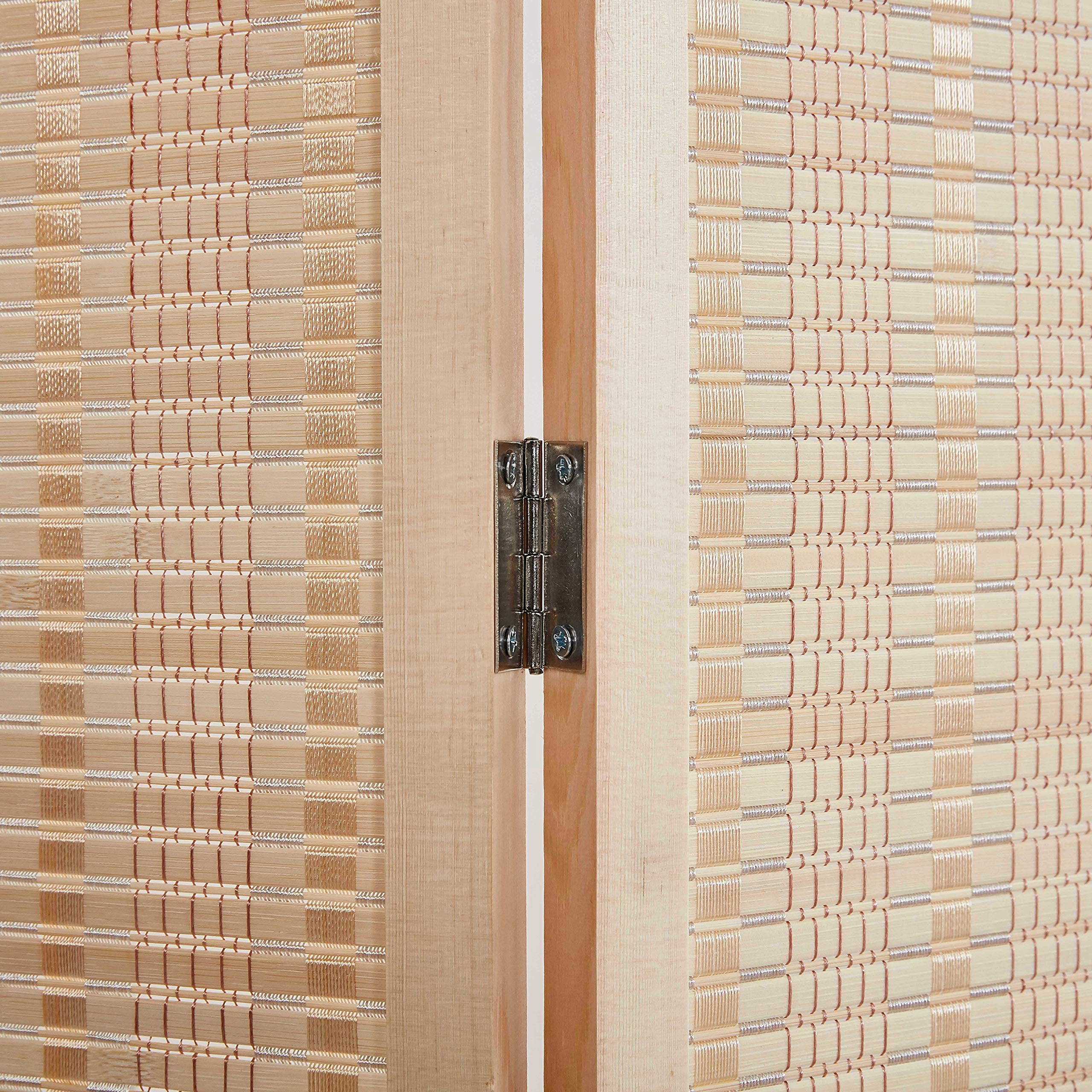 6 ft. TallExtra Wide, Bamboo Room Divider, 6 Panel Room Divider/Screen