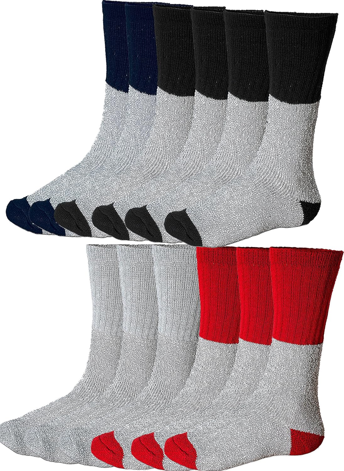 Debra Weitzner 12 Pair Thermal Winter Socks for Men Women Insulated Socks Cold Weather Warm Boots Socks