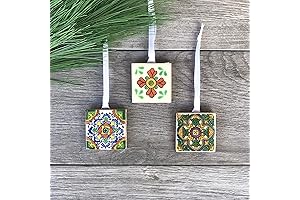 Authentic Mexican Tile Christmas Ornaments