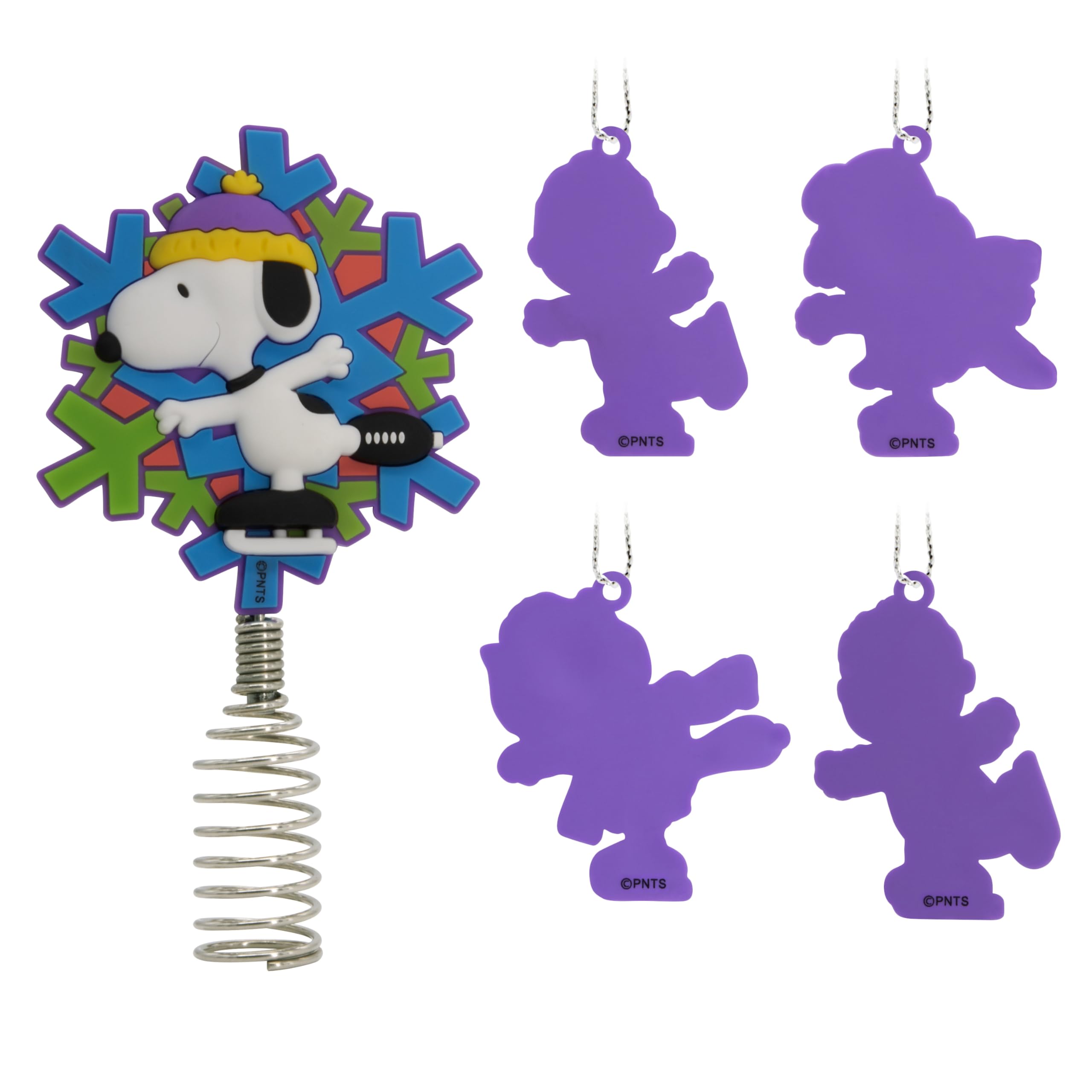 Hallmark Peanuts Mini Christmas Tree Topper and Ornaments, Set of 5