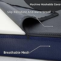 Vista 3 de Sleeping Mats for Adults,Memory Foam Folding Pad,Breathable Trifold Mattress,Machine Washable Mesh Cover,Cot Size Floor Guest Bed,Summer Camping