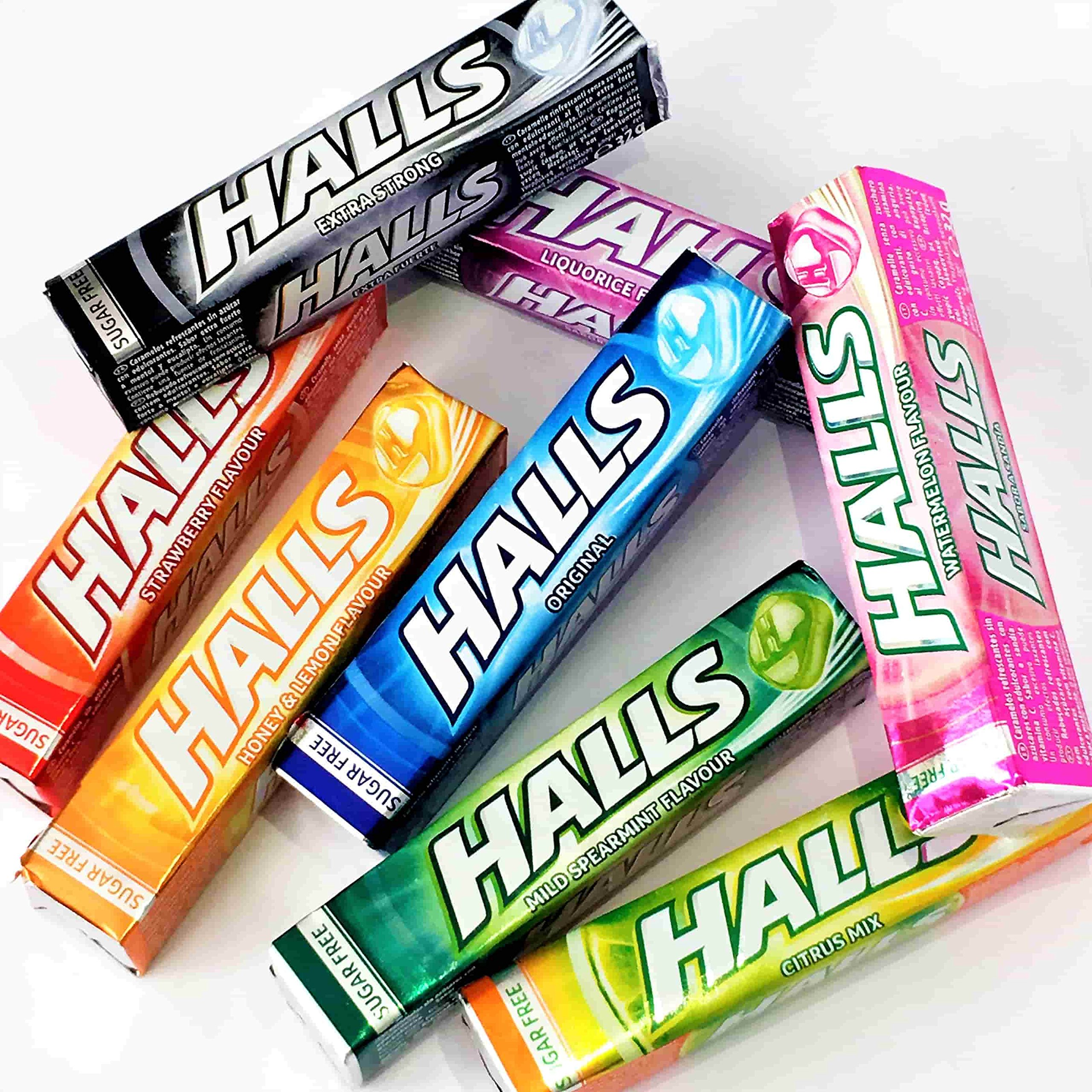 Respiral Caramelos Pack PERSONALIZABLE (Limón y Mentol, Eucalipto Mentolado, Miel y Mentol, Regaliz Menta y Ecucaliptus Mentol Sin Azúcar) [Bolsas de 1 kg por sabor] Regalo Halls 32 g sabor a elegir.