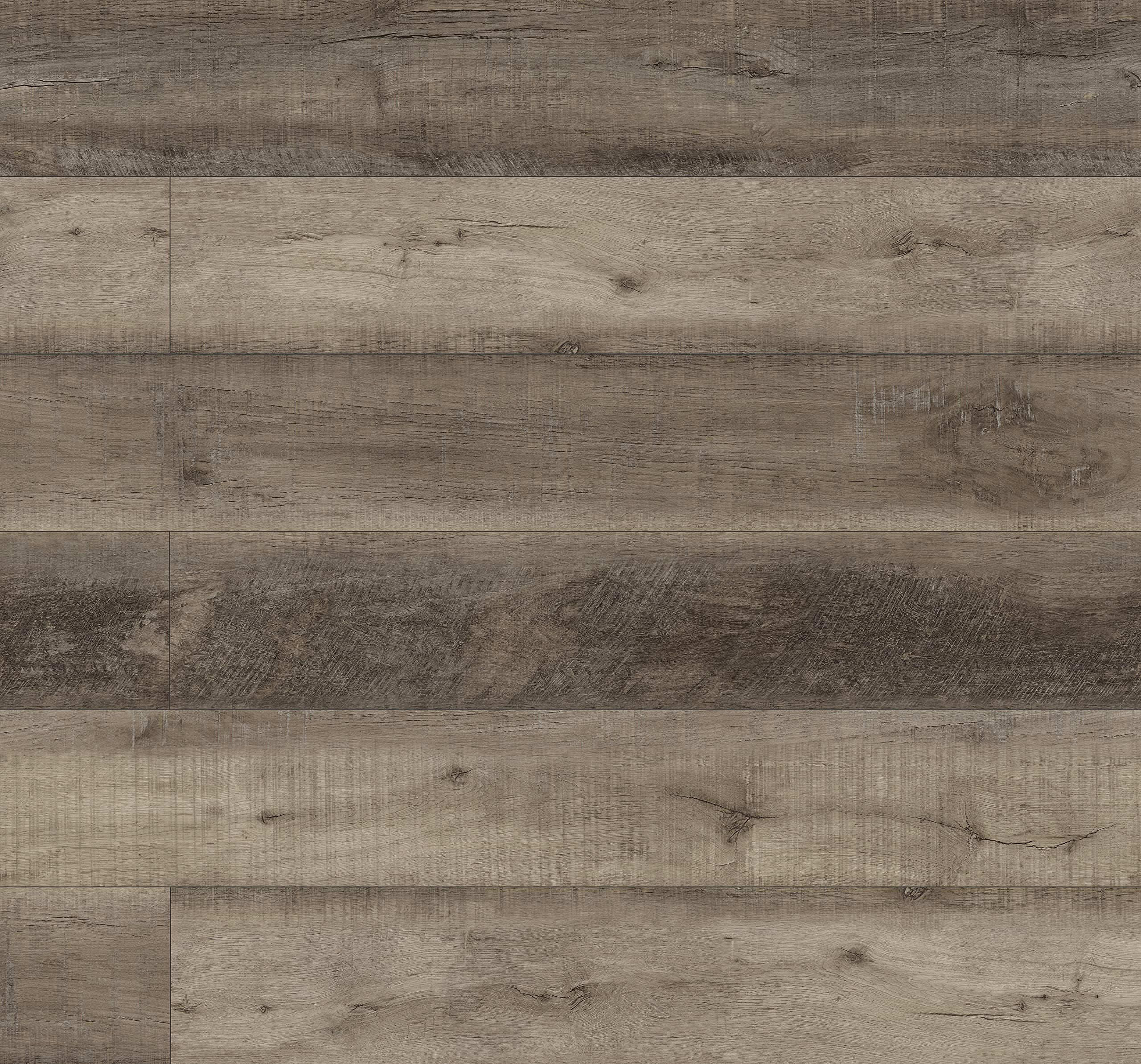 MSI Glendale 7 in. x 48 in. Luxury Vinyl Flooring, Rigid Core Planks, LVT Tile, Click Lock Floating Floor, Waterproof LVT, Wood Grain Finish, Gaboon Gray-Light, 950.8 Square Feet