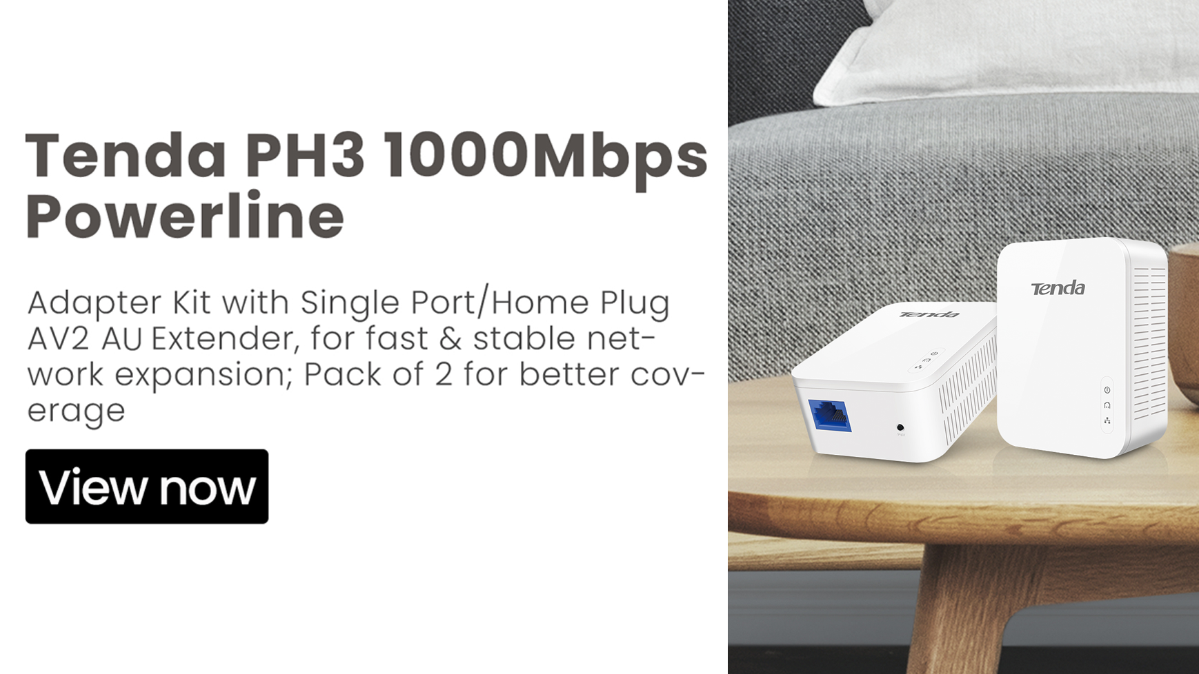 Watch Tenda AV1000 1-Port Gigabit Powerline Adapter ﹙PH3﹚ on