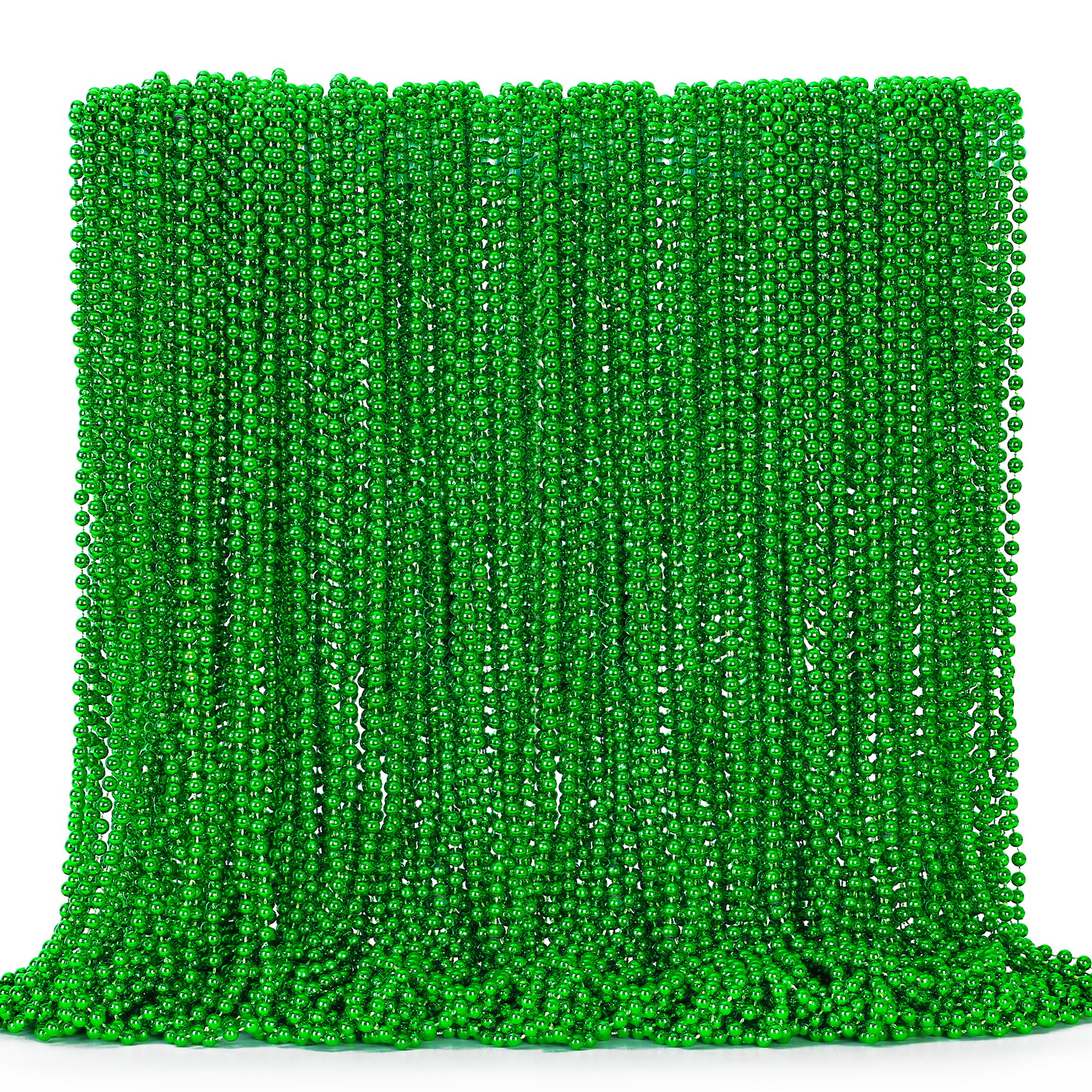 EOBOH St Patricks Day Beads, 24PCS Christmas Beaded Necklace Accessories, Mardi Gras Beads Necklaces, Festival Parade Accessories for Mardi Gras St. Patricks Christmas Party Wedding Supplies