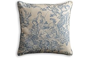 Maison d' Hermine Decorative French Country Throw Pillow Cover with Invisible Zipper...