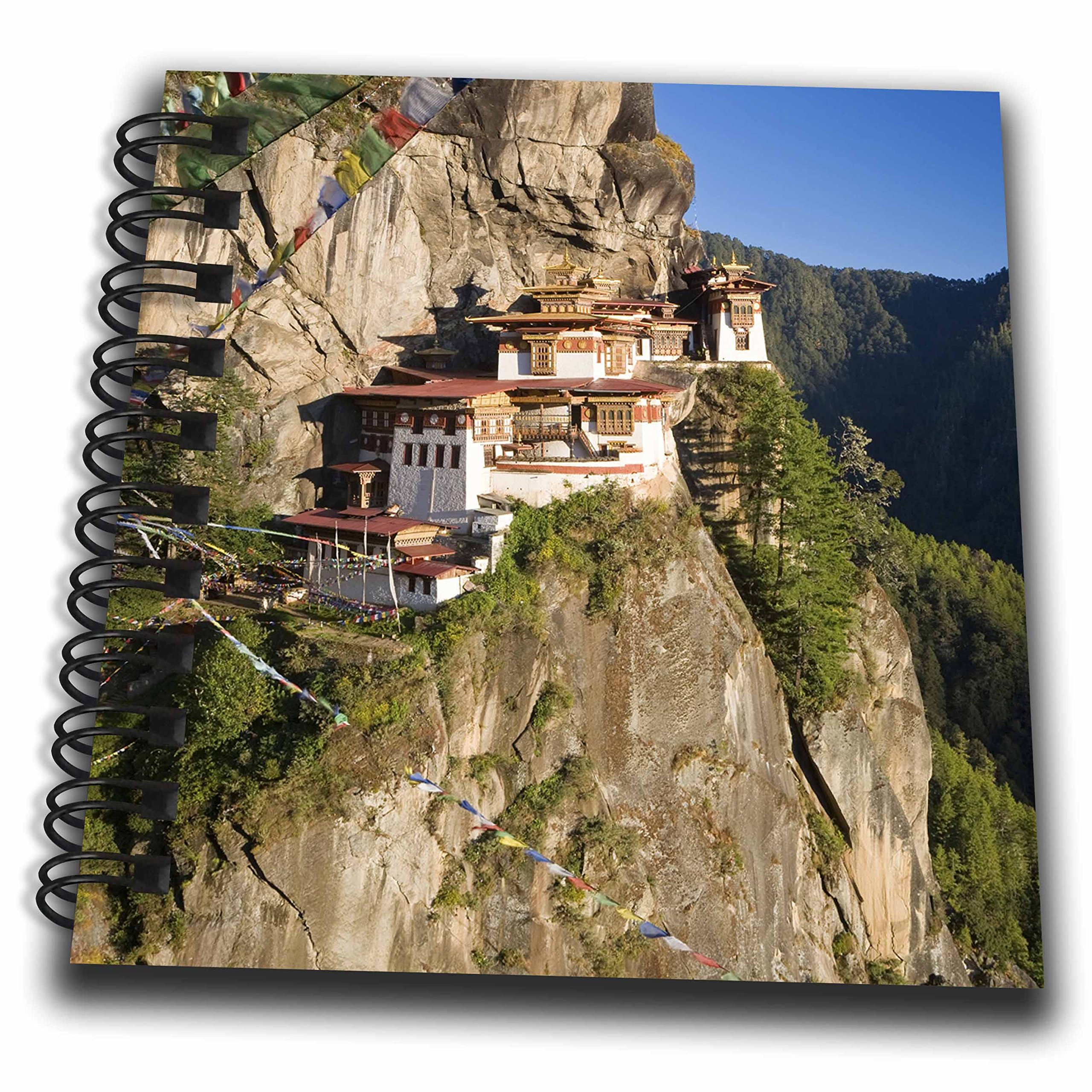 Mini bloc-notes Taktsang Dzong Bhoutan multicolore pour vos notes de voyage compactes - 3