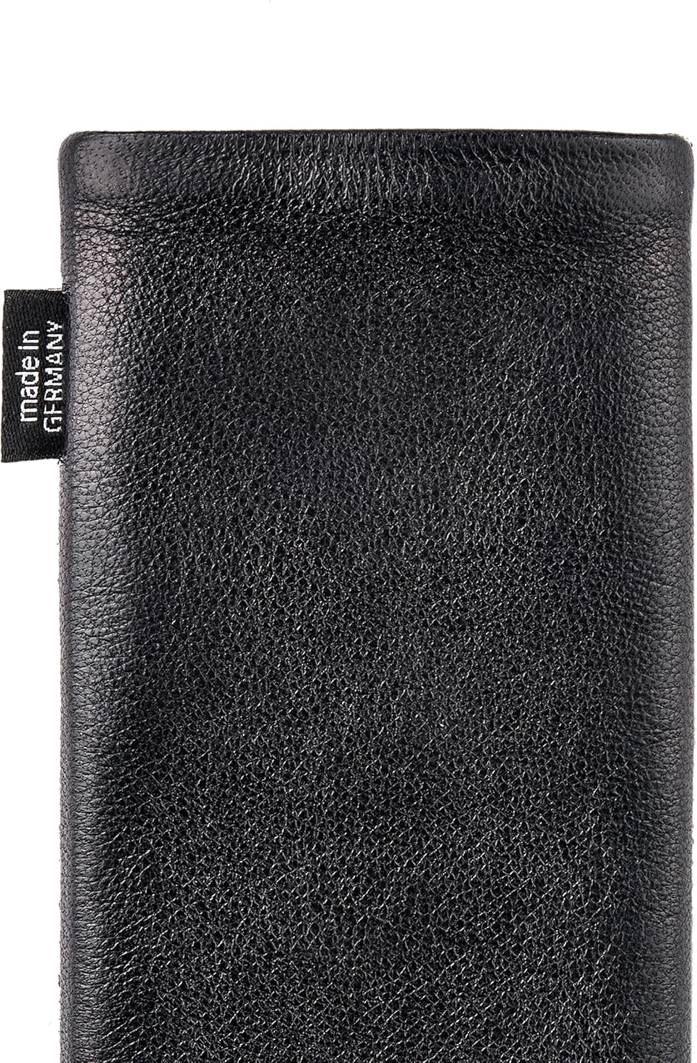 fitBAG Fusion Black/Black Custom Tailored Sleeve for Nokia 2720 Flip | Made in Germany | Fine Nappa Leather Pouch case Cover with Microfibre Lining for Display Cleaning