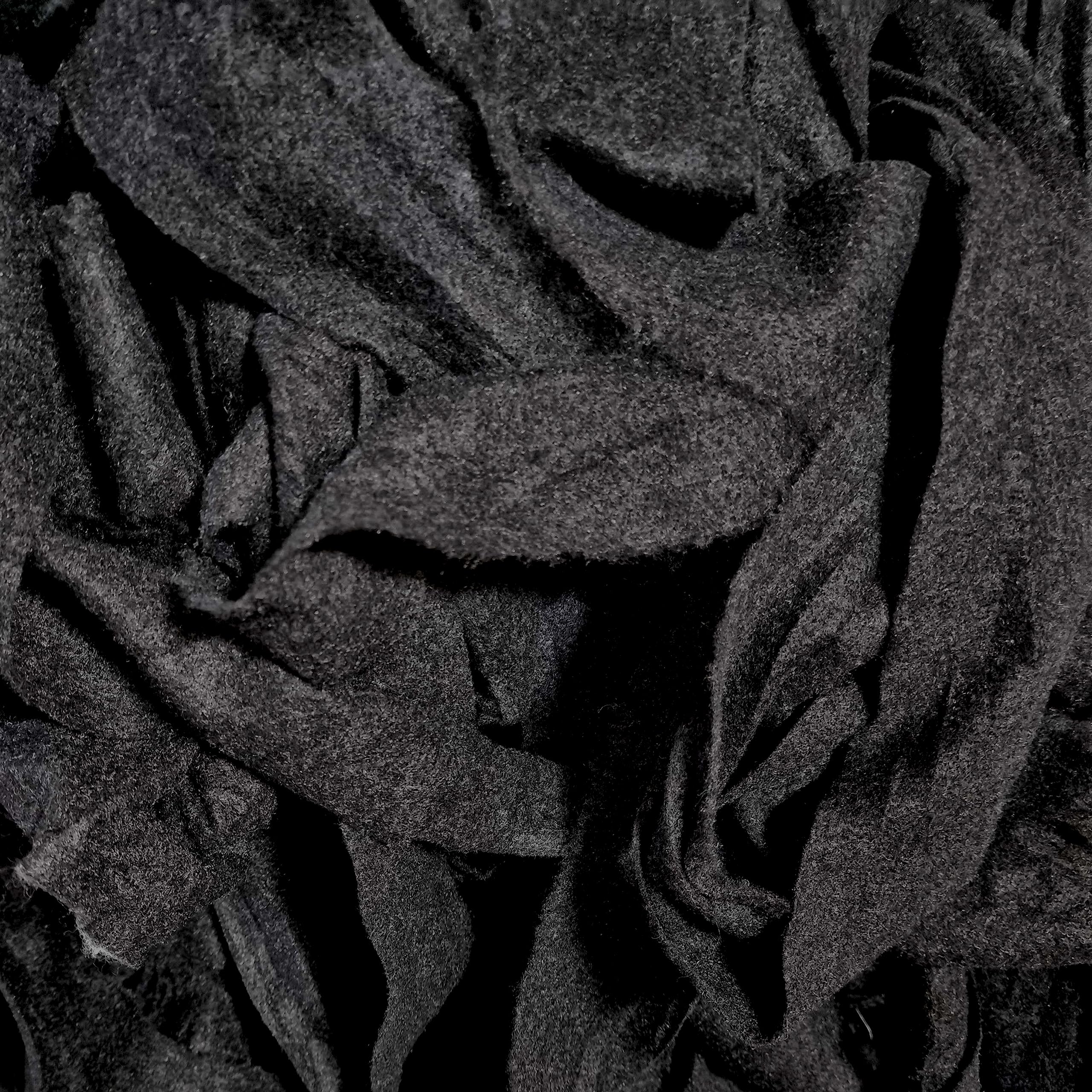 500 Grams Soft Wadding Remnants Offcut Filling Mix Size Smooth Quilting Cushions Crafting (Black)