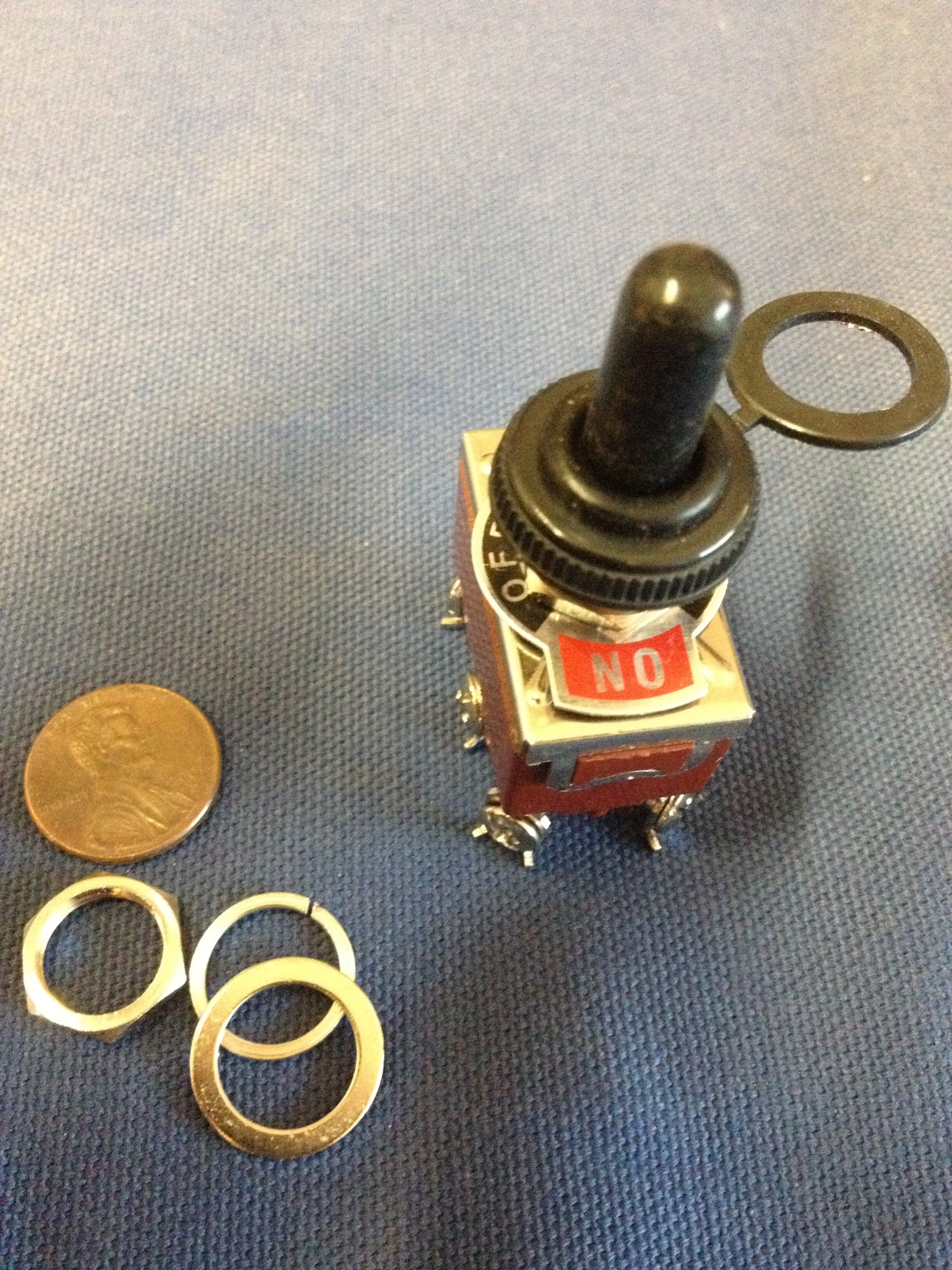 3x Waterproof Dpdt Momentary-off-momentary On/off/on Toggle Switches 15a 1/2