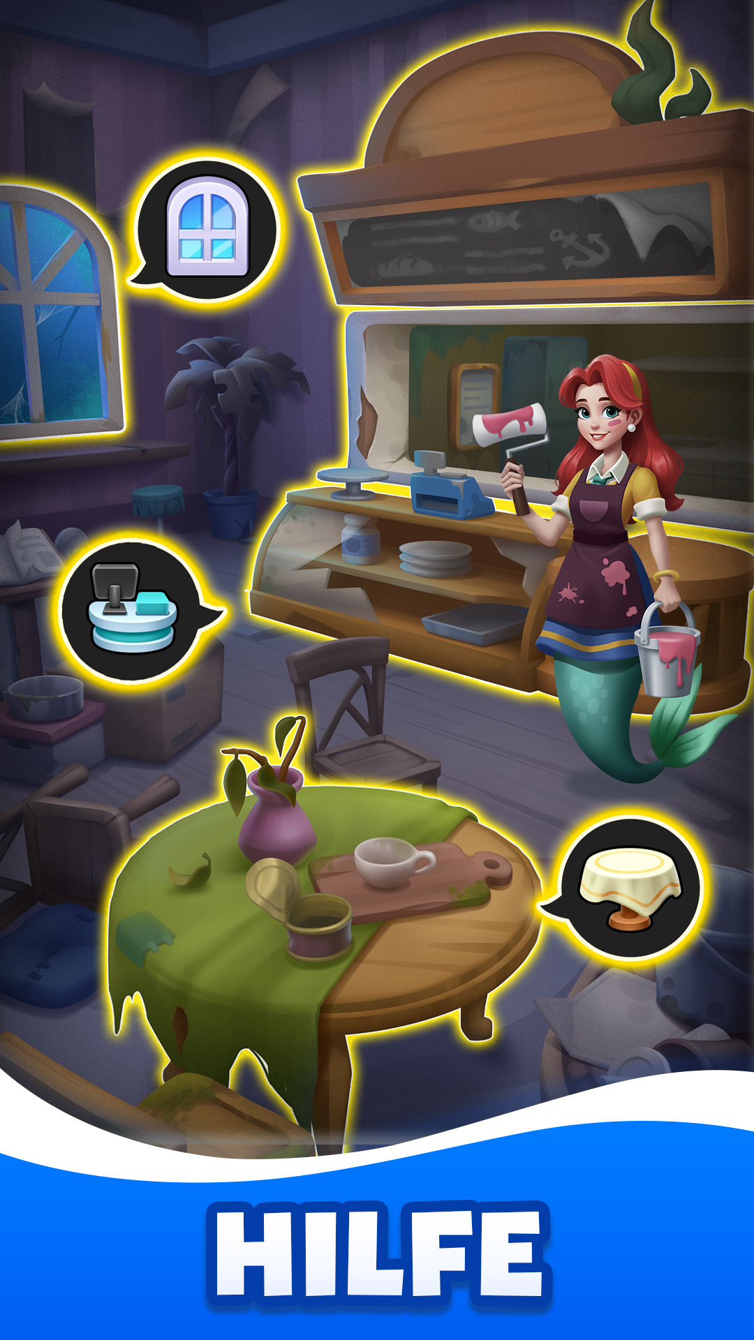 Merge Fish: Restaurant Dekor