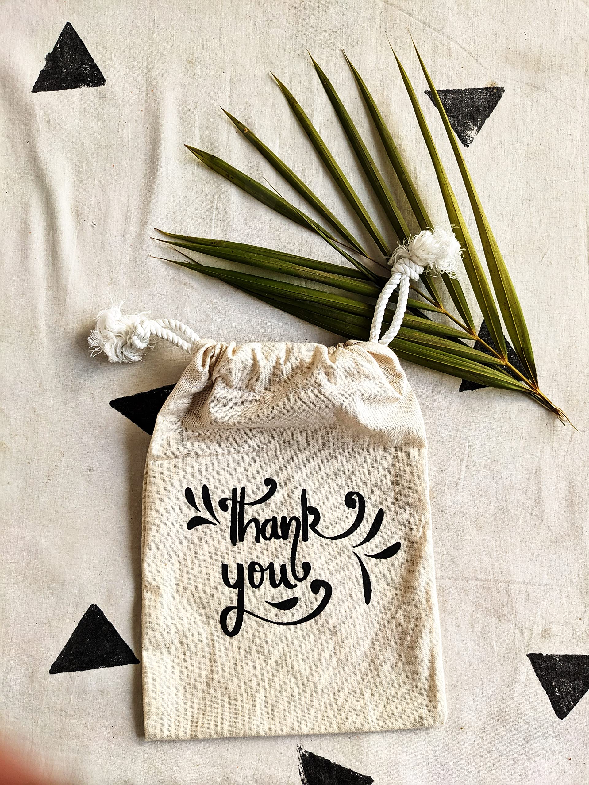 Deshkari White Potli Bags with Thank You Print | Return Gift Potlis | Thank you Bags for Engagement, Wedding or other occassion (100) (B0BR1HQTD5) Amazon Price History, Amazon Price Tracker