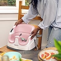Vista 10 de Ingenuity Asiento con base para bebé 2 en 1 con bandeja auto-guardable para alimentación y piso - Peonía