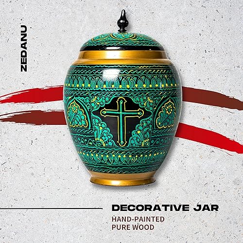 Miniatura 7 de Tarro de madera con tapa, tarro decorativo, tarro de madera hecho a mano, tarro decorativo para decoración del hogar, hermoso centro de mesa para