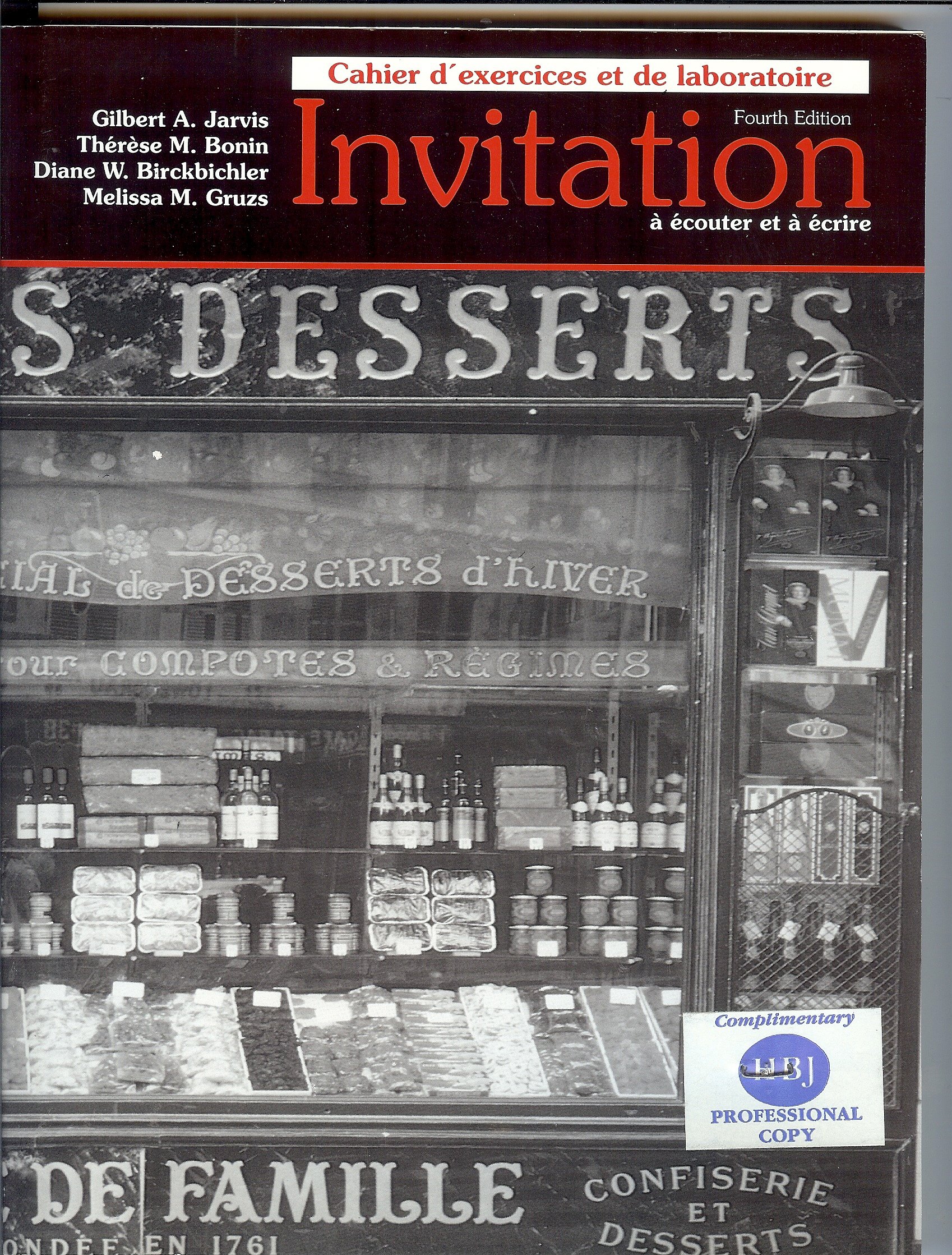 Cahier D'Exercices Et De Laboratoire to Accompany Invitation