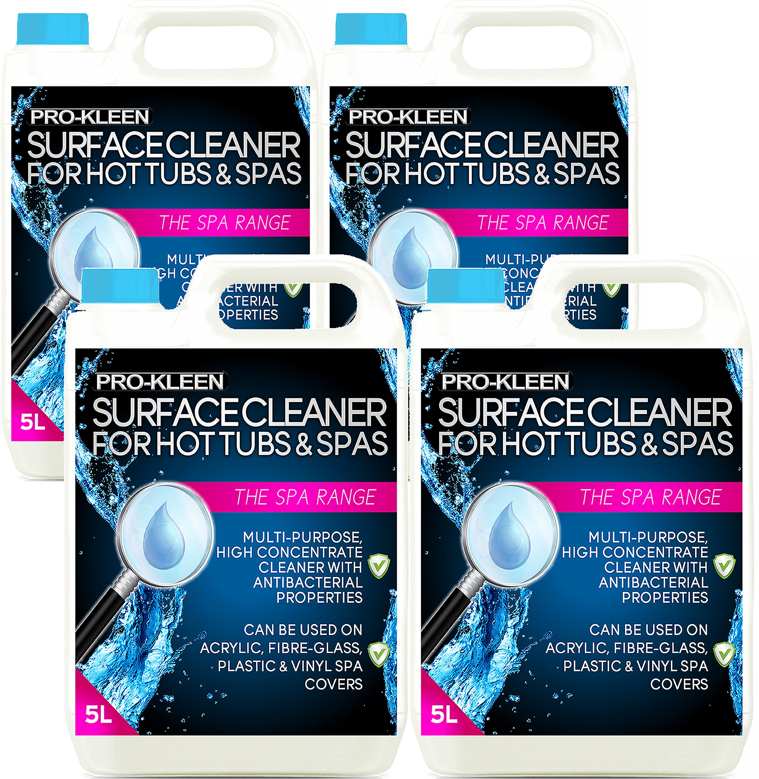 Pro-Kleen Hot Tub & Spa Surface Cleaner Spray (20L) - Removes Dirt, Oil & Grease - Deeply Cleans Hot Tub, Pool and Spa Shells