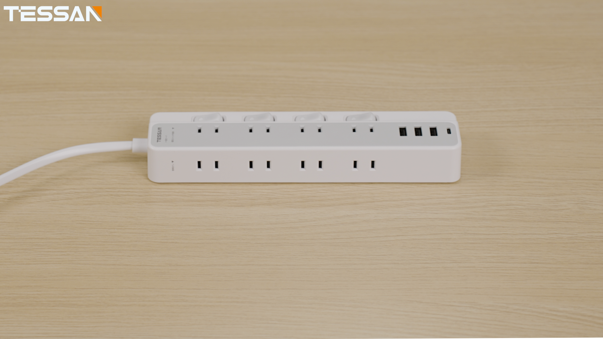 Amazon.co.jp: TESSAN 電源タップ 延長コード 2m 薄型プラグ たこあし