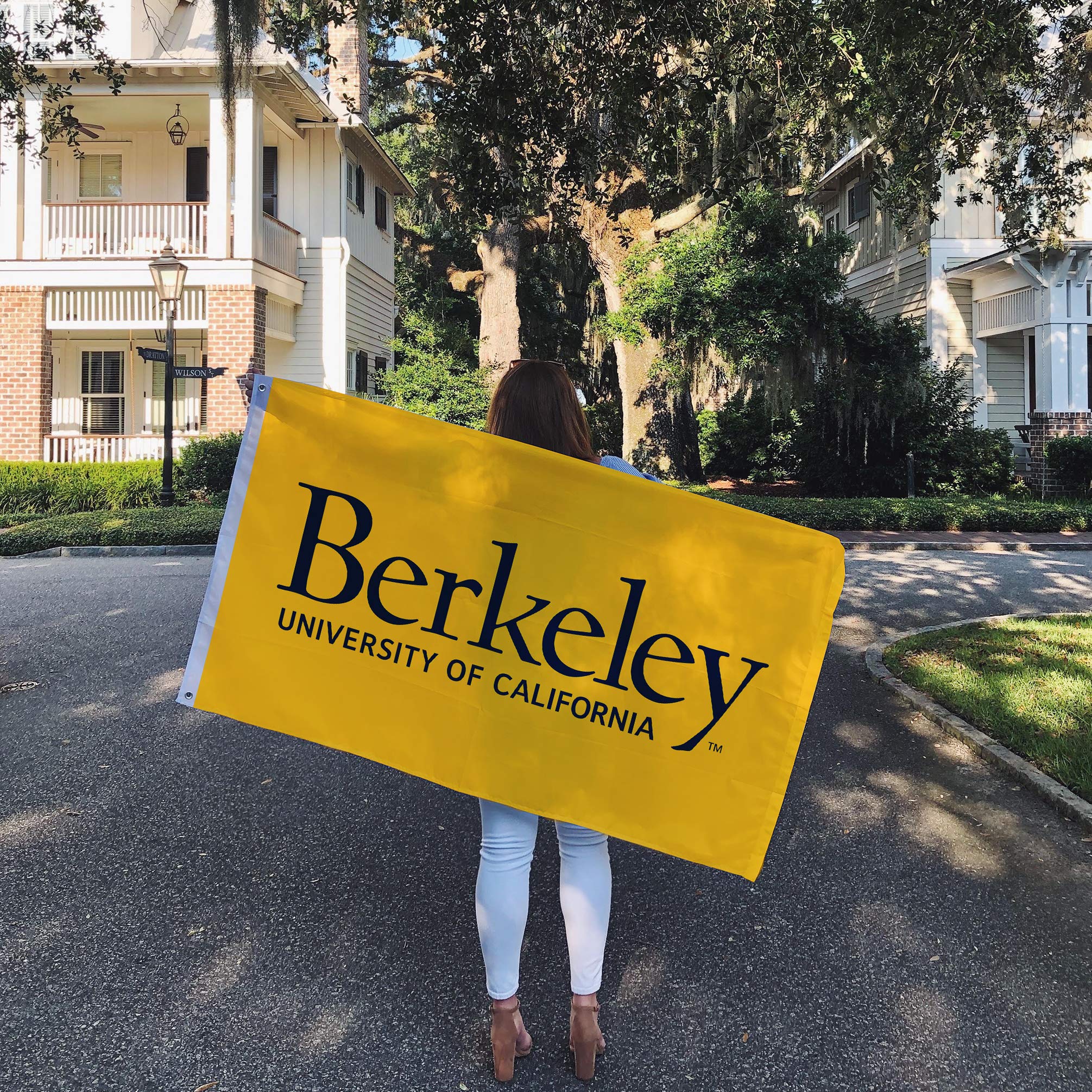 University Of California Berkeley Golden Bears Flag | 3x5 Feet Polyester Indoor/Outdoor Flag | Officially Licensed UC Berkeley Merchandise - View #6
