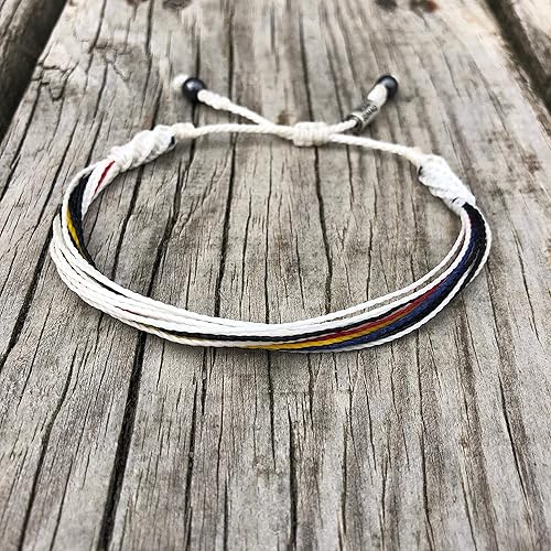 Miniatura 202 de Surfer Bracelets for Men - Handmade Surfer Rope Adjustable Friendship Bracelets - Surf String Bracelet for Couple Women Men Waterproof Beach Jewelry