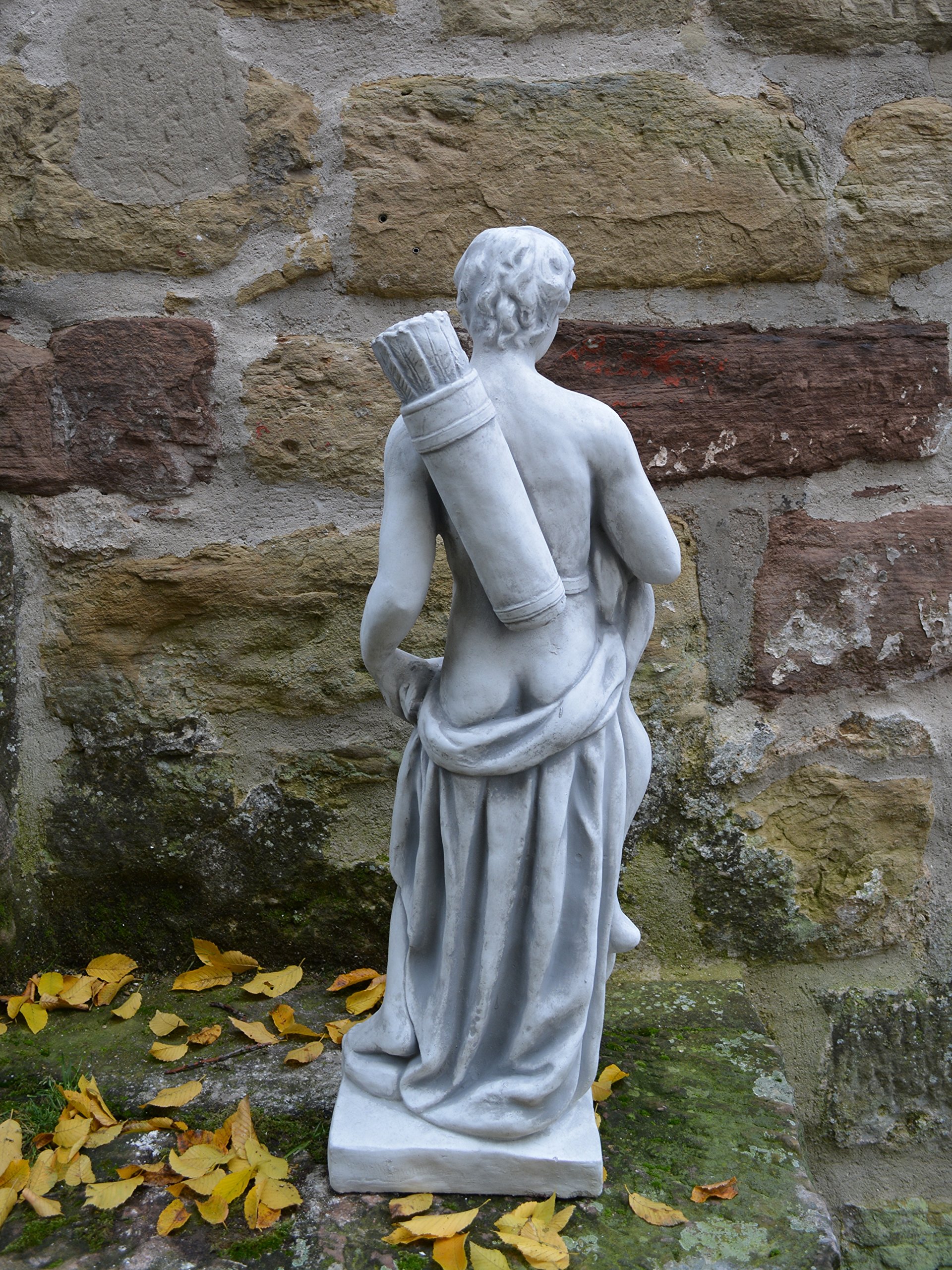 gartendekoparadies.de Statue des Jägers Orion, Steinfigur aus Steinguss, H. 85 cm, 36 kg, Grau, Frostsicher für Außenbereich