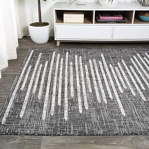 Miniatura 6 de Eyely BMS124E-3 - Alfombra geométrica de rayas bereber para interiores y exteriores, moderna, bohemia, rústica, dormitorio, cocina, patio trasero,