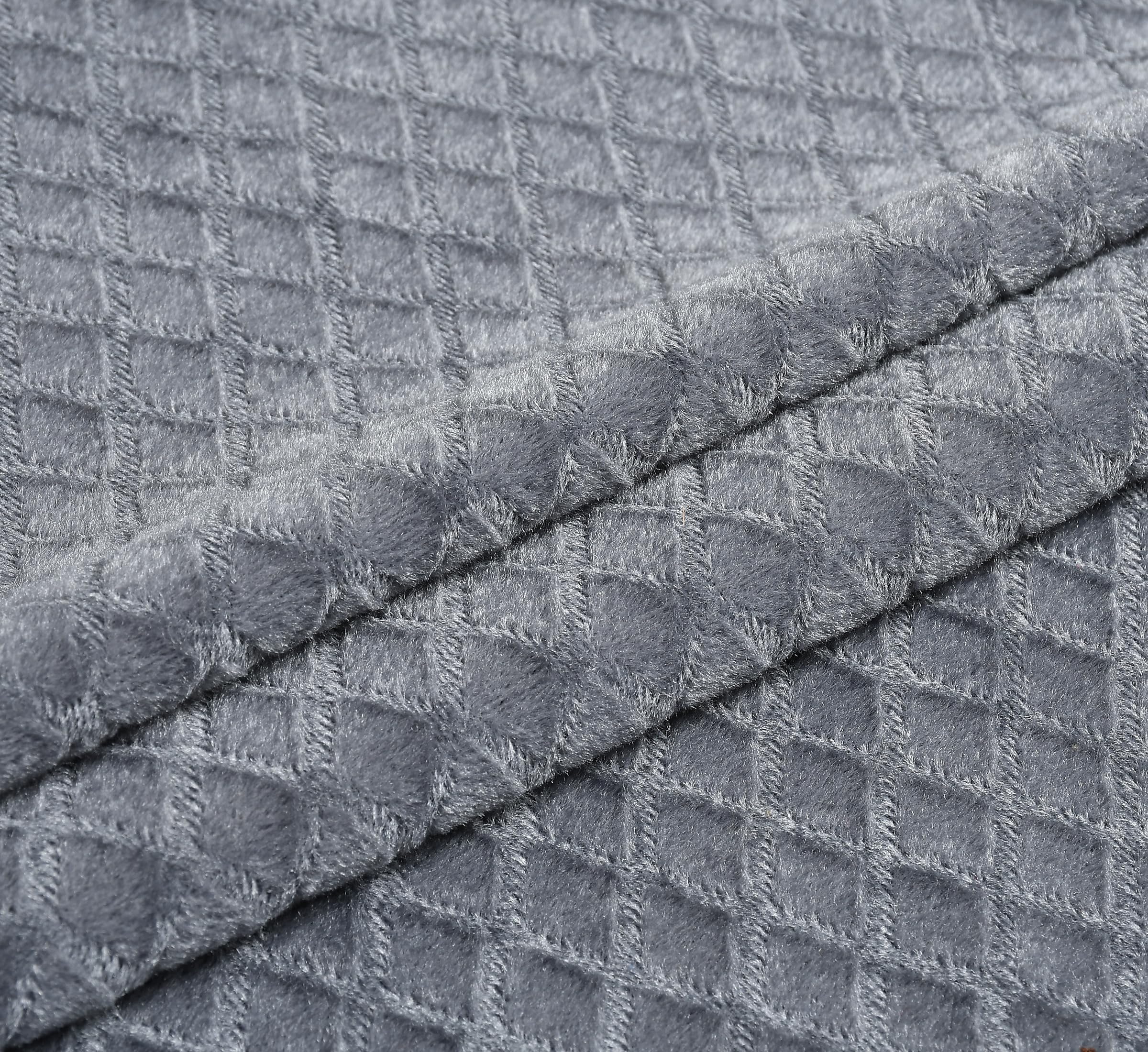 SB INDIA Self-Design Unstitched Velvet Embossed Fabric for Sofa Cover Curtains Home Furnishing and Upholstery Fabric by Meter, 39x56 Inch – 1 Meter, Grey-picture-19