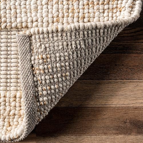 Miniatura 3 de nuLOOM Danielle - Alfombra abstracta de lana alta-baja, 4 x 6, marfil