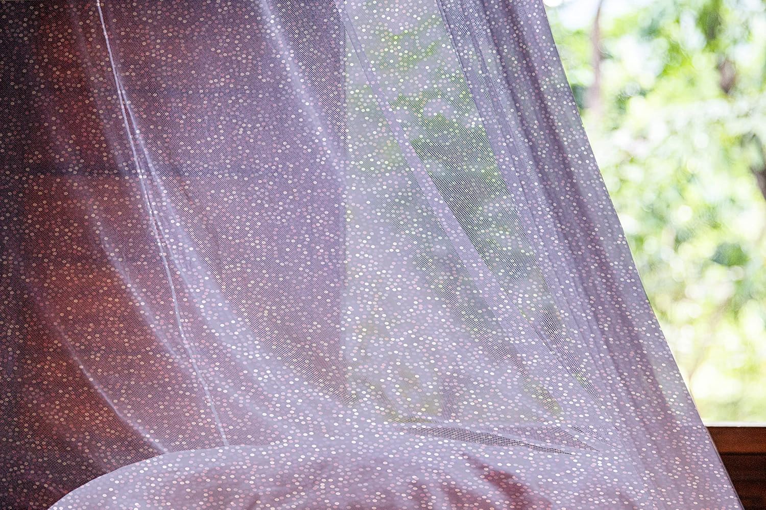 Lunarable Romantic Tulle Curtains with Rod Pocket, Love Theme Big and Little Hearts Pattern Valentines Day Themed Design, Sheer Drape for Wedding Party 2 Panels, 108" x 84", Magenta Pale Pink
