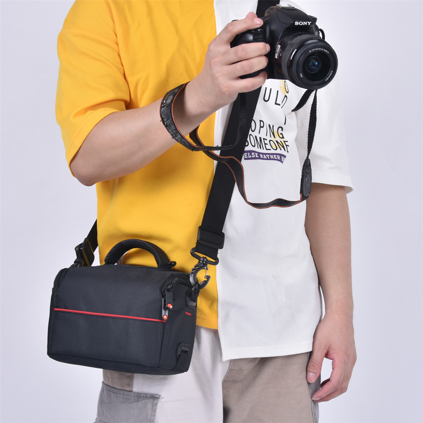FOSOTO Camera Sling Bag For SLR/Mirrorless Camera, Compact Camera Case - View #3