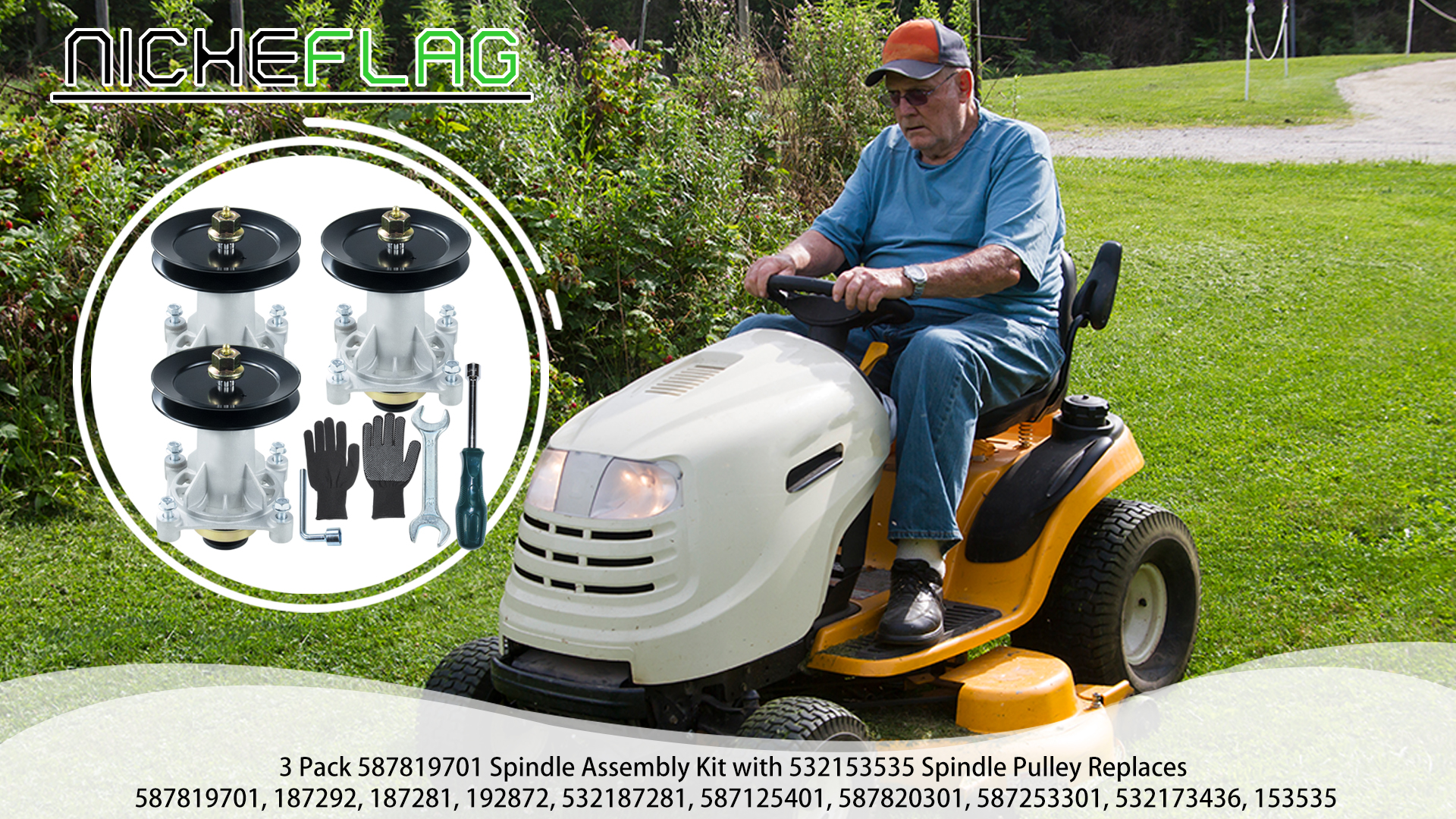 587819701 Spindle Assembly Kit Replaces 187281 Mandrel Assembly