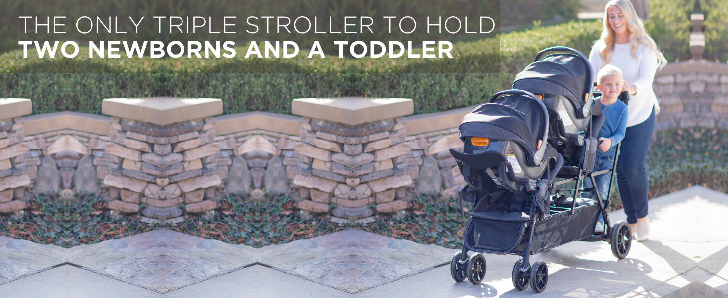 Amazon.com : Joovy Big Caboose Triple Stroller with Rear Bench and