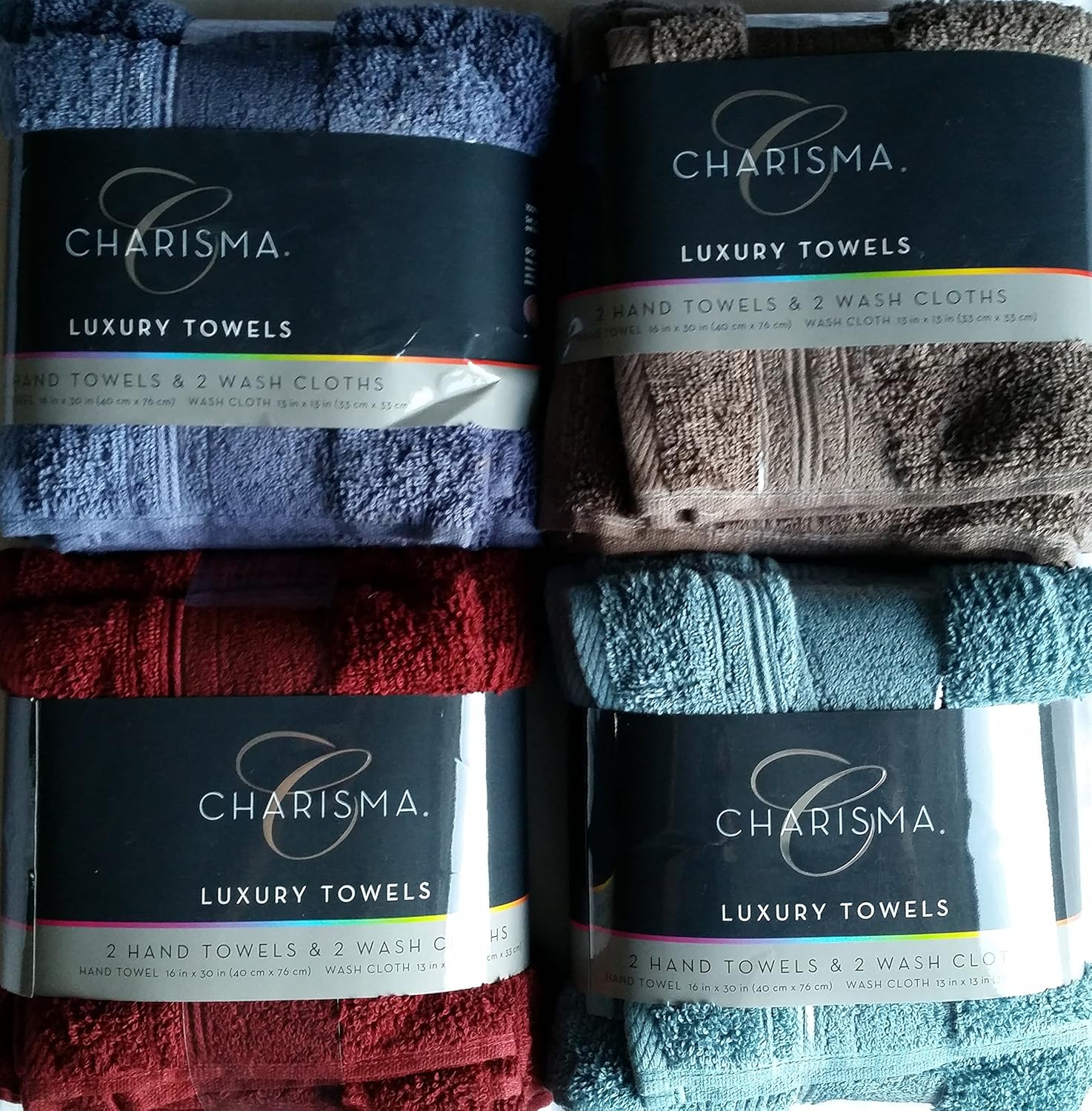 Charisma Luxury Hand Towel & Wash Cloth Set 100 Hygro