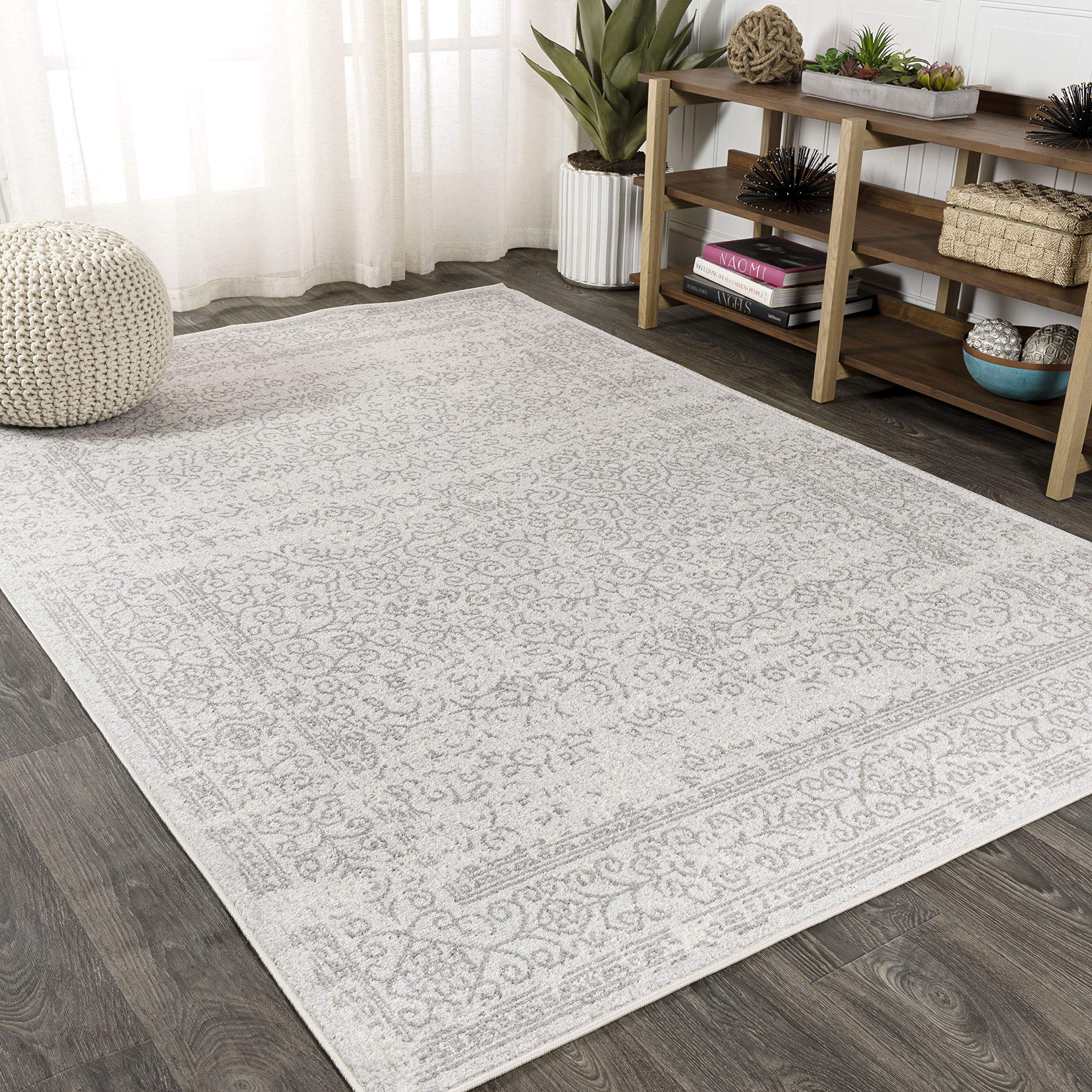 Eyely FMB108D-8 Bohemian Flair Ferro Filigree Modern Indoor Area Rug Bohemian;Vintage;Casual;Transitional, Bedroom, Kitchen, Living Room,