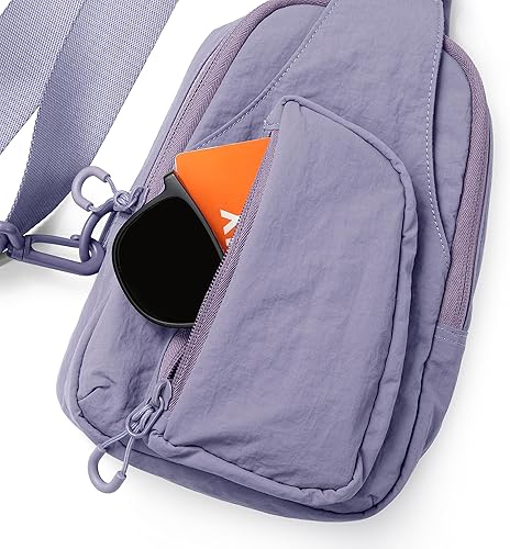 Miniatura 4 de ODODOS Bolso bandolera diario con correas ajustables, bolso cruzado en el pecho, mochila pequeña ligera para viajes casuales y senderismo